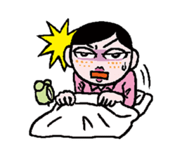 Miss side-part hair / Katsuo Kawai sticker #1662512