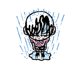 Miss side-part hair /  Katsuo Kawai sticker #1662518