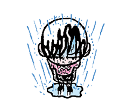 Miss side-part hair / Katsuo Kawai sticker #1662518