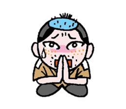 Miss side-part hair / Katsuo Kawai sticker #1662519