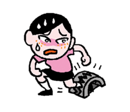 Miss side-part hair /  Katsuo Kawai sticker #1662524