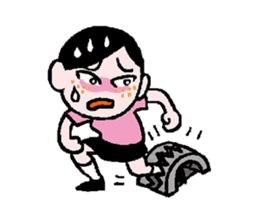 Miss side-part hair / Katsuo Kawai sticker #1662524