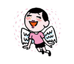 Miss side-part hair /  Katsuo Kawai sticker #1662526