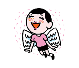 Miss side-part hair / Katsuo Kawai sticker #1662526