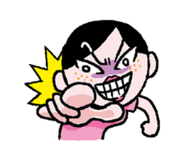 Miss side-part hair /  Katsuo Kawai sticker #1662527