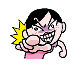 Miss side-part hair / Katsuo Kawai sticker #1662527