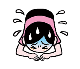 Miss side-part hair / Katsuo Kawai sticker #1662529