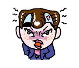 Miss side-part hair /  Katsuo Kawai sticker #1662532