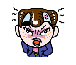 Miss side-part hair / Katsuo Kawai sticker #1662532