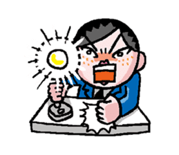 Miss side-part hair / Katsuo Kawai sticker #1662535