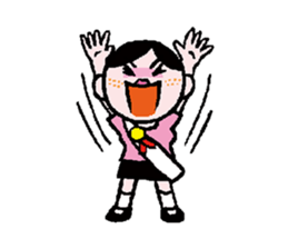 Miss side-part hair /  Katsuo Kawai sticker #1662536