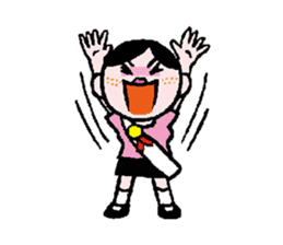 Miss side-part hair / Katsuo Kawai sticker #1662536