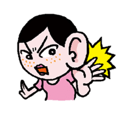 Miss side-part hair / Katsuo Kawai sticker #1662538