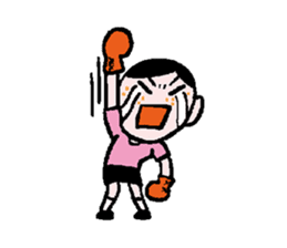 Miss side-part hair / Katsuo Kawai sticker #1662539