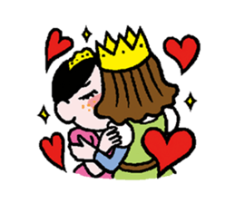 Miss side-part hair /  Katsuo Kawai sticker #1662542