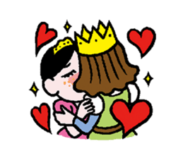 Miss side-part hair / Katsuo Kawai sticker #1662542