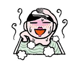 Miss side-part hair / Katsuo Kawai sticker #1662544