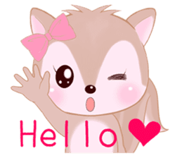 Baby squirrel & chick ~English ver.~ sticker #1664345