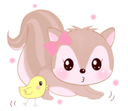 Baby squirrel & chick ~English ver.~ sticker #1664347