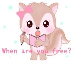 Baby squirrel & chick ~English ver.~ sticker #1664364