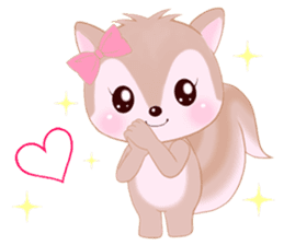 Baby squirrel & chick ~English ver.~ sticker #1664369