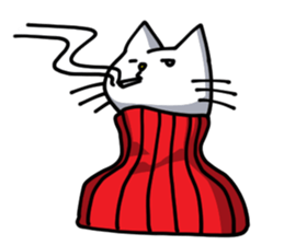 Turtleneck cat sticker #1664529