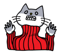 Turtleneck cat sticker #1664531