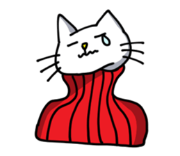 Turtleneck cat sticker #1664532
