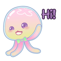 Jinzee, the pretty & cute jellyfish sticker #1665345