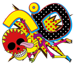 Colorful skulls sticker #1667299