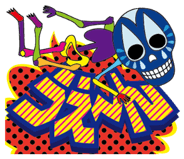 Colorful skulls sticker #1667303
