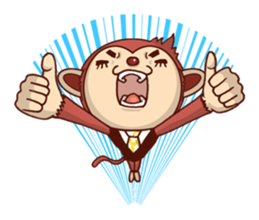 An eyelashes ape goes sticker #1667821