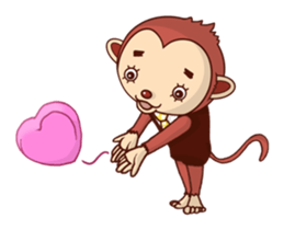 An eyelashes ape goes sticker #1667823