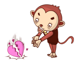 An eyelashes ape goes sticker #1667824