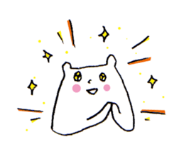 White bear2 sticker #1668272