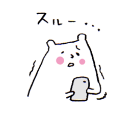 White bear2 sticker #1668295