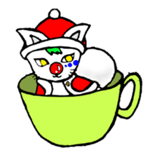 cat santa roko sticker #1668829