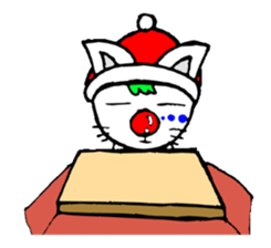cat santa roko sticker #1668831