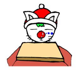 cat santa roko sticker #1668831