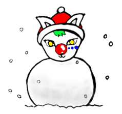 cat santa roko sticker #1668837