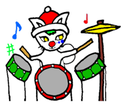 cat santa roko sticker #1668841