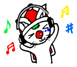 cat santa roko sticker #1668849