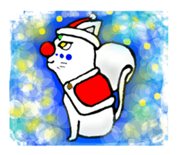 cat santa roko sticker #1668850