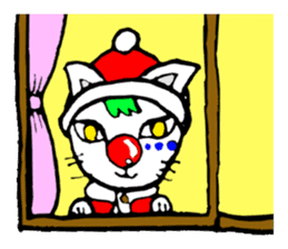 cat santa roko sticker #1668852
