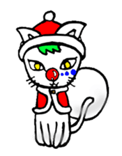 cat santa roko sticker #1668856
