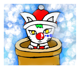 cat santa roko sticker #1668857