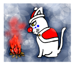 cat santa roko sticker #1668859