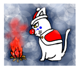 cat santa roko sticker #1668859