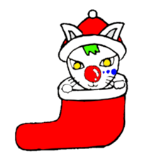 cat santa roko sticker #1668860