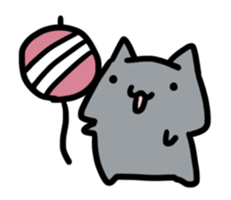 refuse an invitation black cat (thick) sticker #1669941